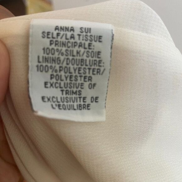 Anna Sui for Anthropologie Fish Print Silk Dress 4 - Picture 9 of 9